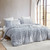 Stylish Gray Queen Extra Large Plush Comforter Made with Machine Washable Bedding Materials