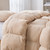 Neutral Machine Washable Twin Extra Large Plush Comforter Set