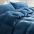 Navy Blue King Oversized Bedspread Luxury Machine Washable Coma Inducer Blanket