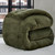 Thicker Than Thick - Coma Inducer® Queen Comforter - Standard Plush Filling - Winter Moss