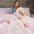 Roll Cakes Chunky Bunny - Coma Inducer Oversized Queen Comforter - Heavenly Pink