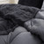 Opposites Attract - Coma Inducer Oversized Comforter - Plush Volcanic Gray + Cooling Thunderstorm Gray