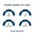 Chunky Bunny Git Cozy - Coma Inducer® Oversized Queen Comforter Set - Blue Salt