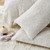 Snowy Owl on a S'Mores - Coma Inducer® Oversized Queen Comforter - White and Graham Cracker Tan