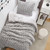 Wrinkle Rolls Chunky Bunny - Coma Inducer® Oversized Twin Comforter Set - Whiteout Gray
