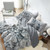 Chunky Bunny Spotty Yoga - Coma Inducer® Oversized King Comforter - White Gray