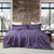 Satin Summer - Coma Inducer® Oversized Queen Comforter Set - Purple Plumeria