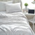 Satin Summer - Coma Inducer® Oversized Twin Comforter Set - Whispy Gray Clouds