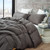 In The Thick of It - Coma Inducer® Oversized Queen Comforter Set - Coal Smoke