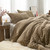 Snowball Double Chunky Bunny® - Coma Inducer® Oversized Queen Comforter Set - Baby Coriander Brown