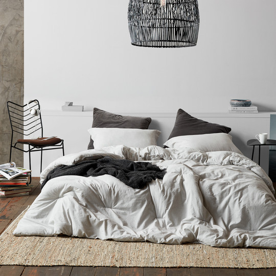 Refined Gray Stripe - Yarn Dyed Oversized Comforter