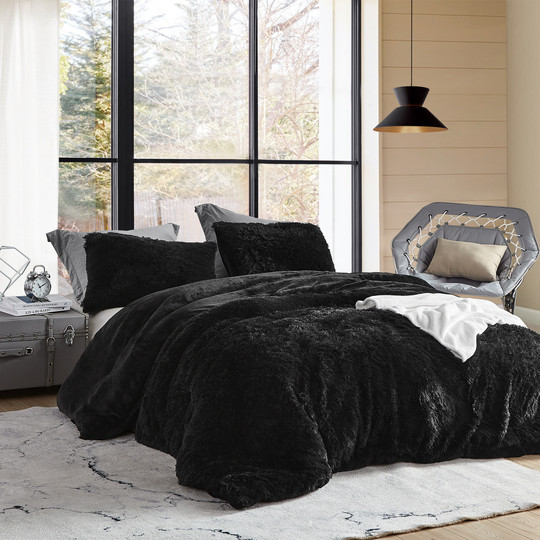 Oversized Twin XL, Queen, or King Comforter in Easy to Match Black