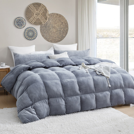 Neutral Dark Gray Extra Large and Extra Thick Coma Inducer Comforter