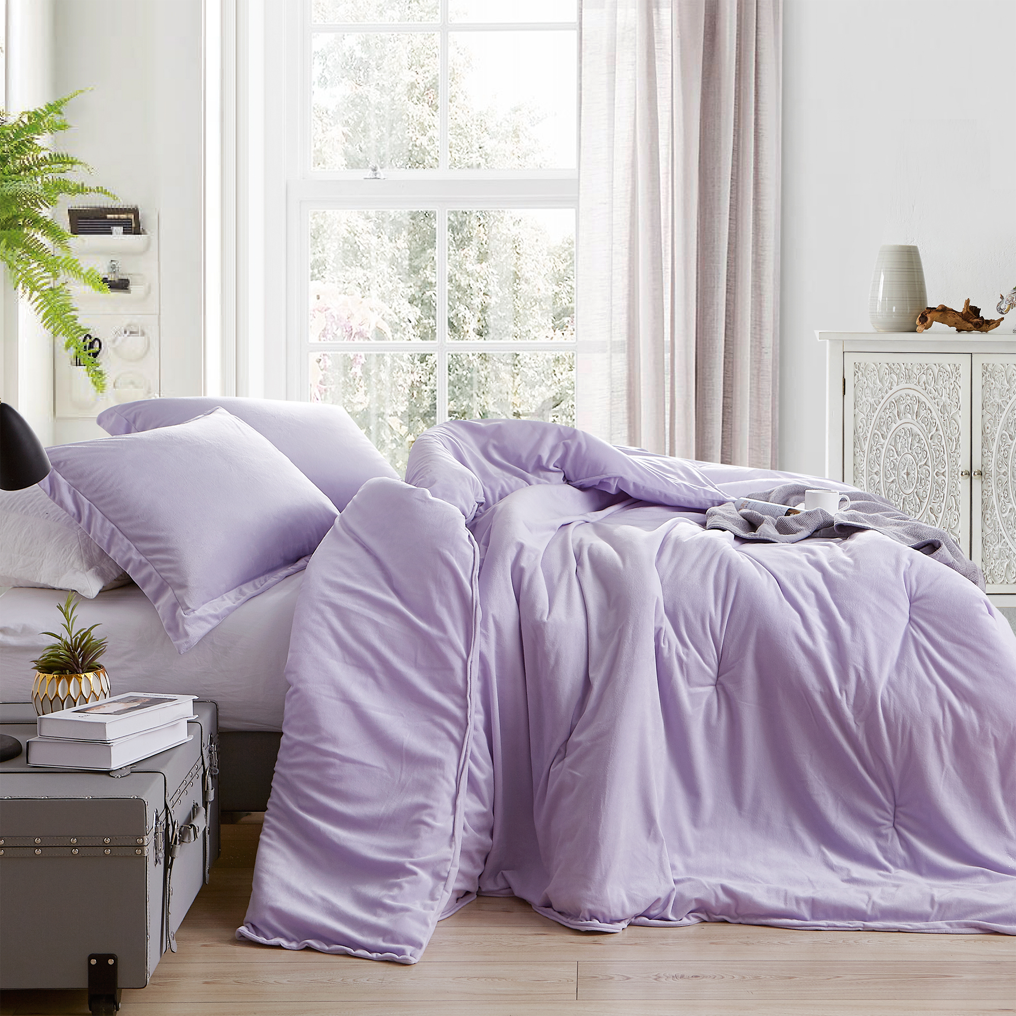 lilac king comforter