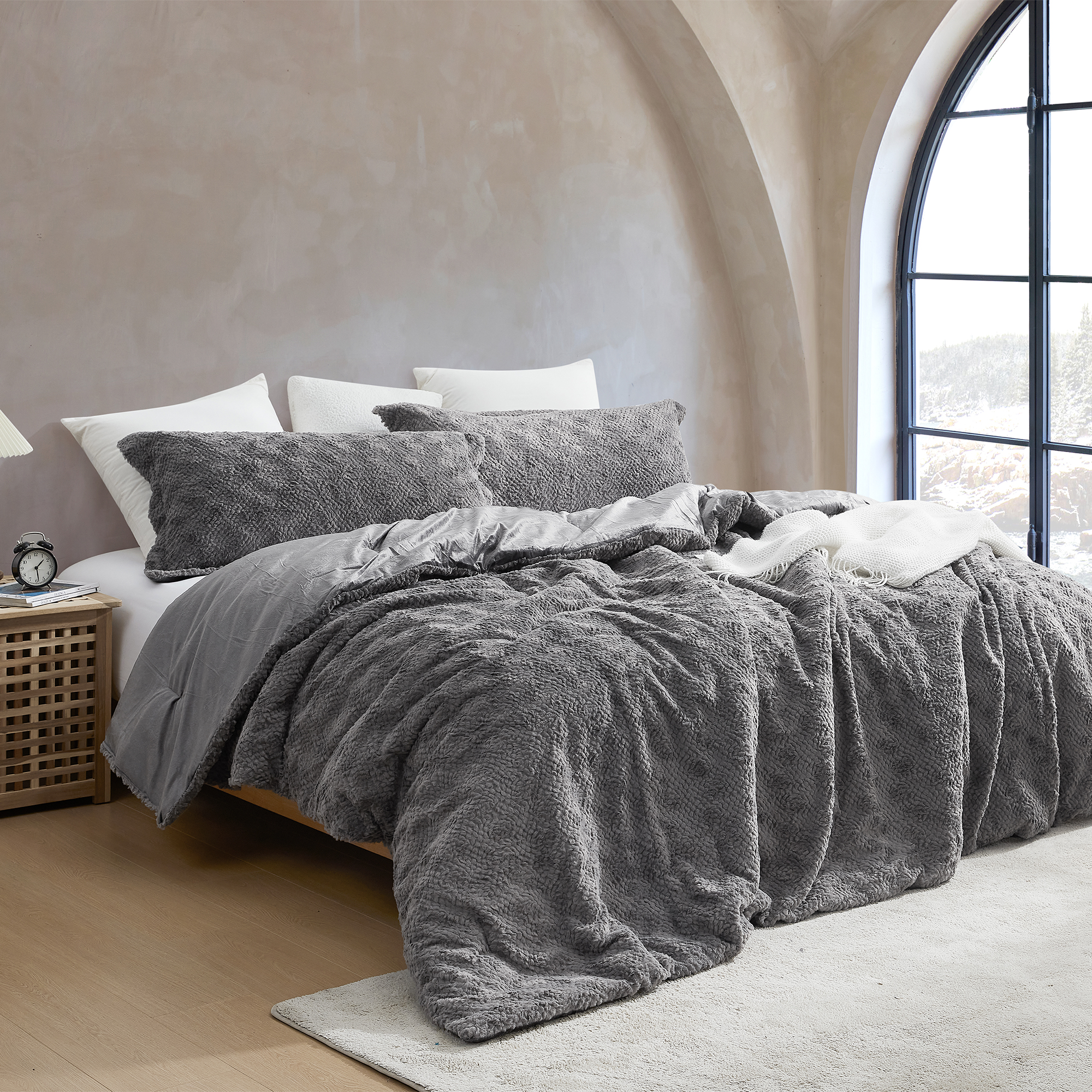 Neutral Gray Bedding for Twin Extra Large, Queen, or King Sized Bed