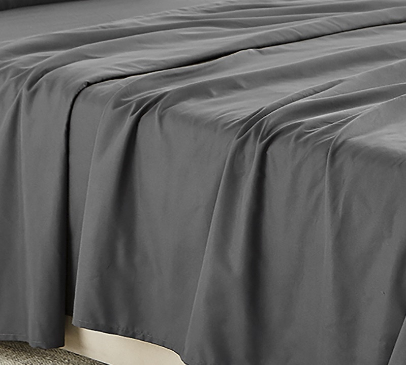 Machine Washable Twin Extra Large Sheet Set Includes Dark Gray Sheets and Dark Gray Pillowcase Made with Durable and Soft Microfiber Bedding Material