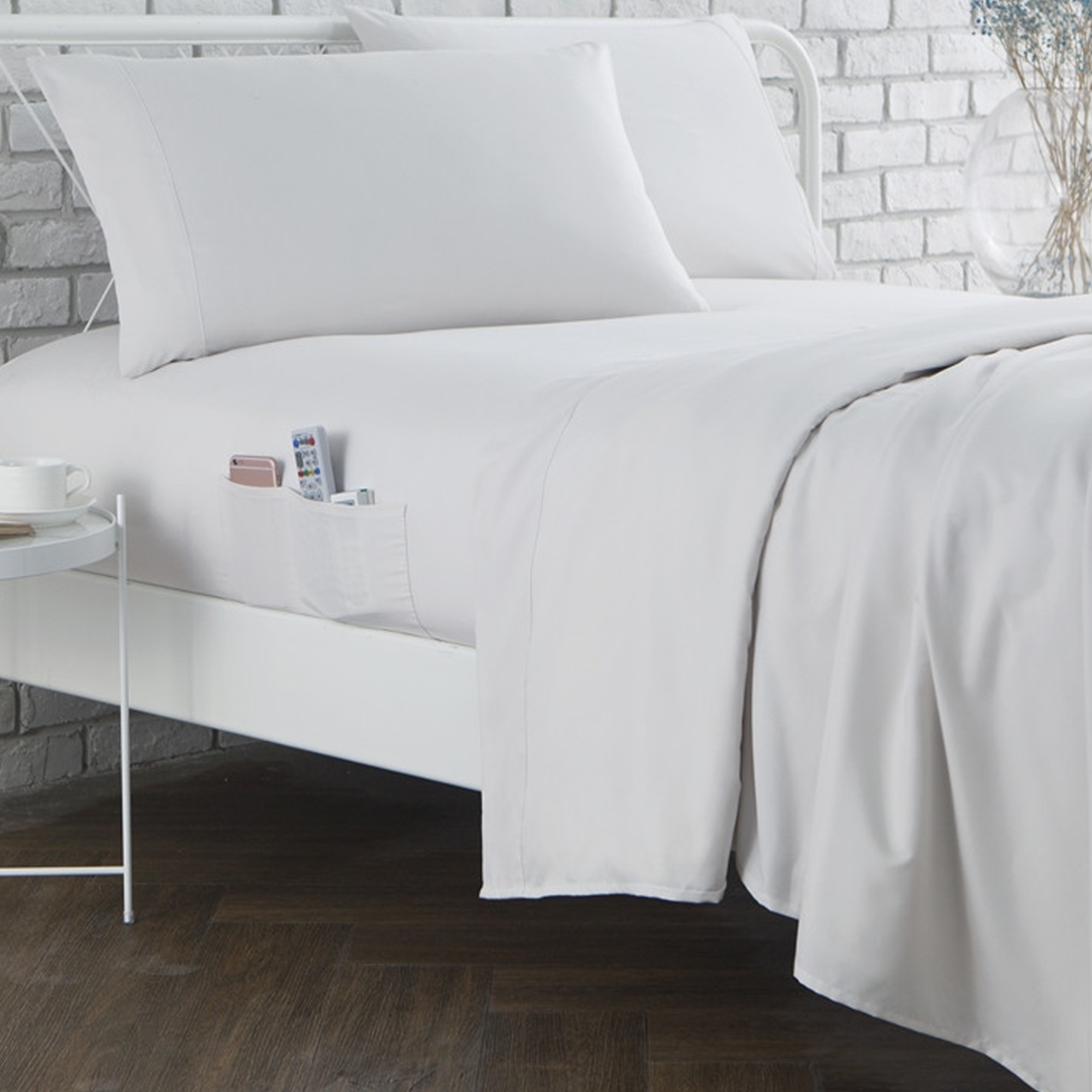 Bedside Pocket Twin XL Sheet Set Supersoft Jet Stream