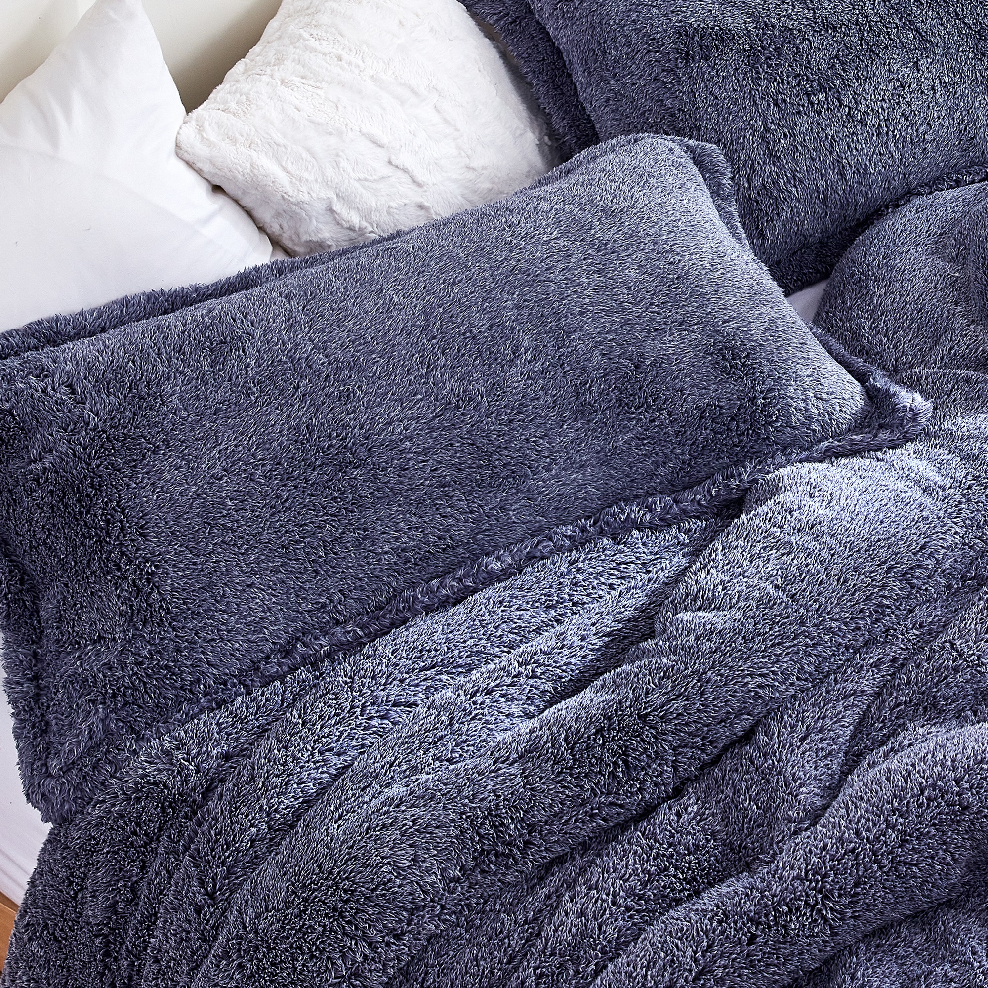 Frosted Cobalt Blue King Size Pillow Sham Coma Inducer Original Plush Extra Soft Bedding Essentials