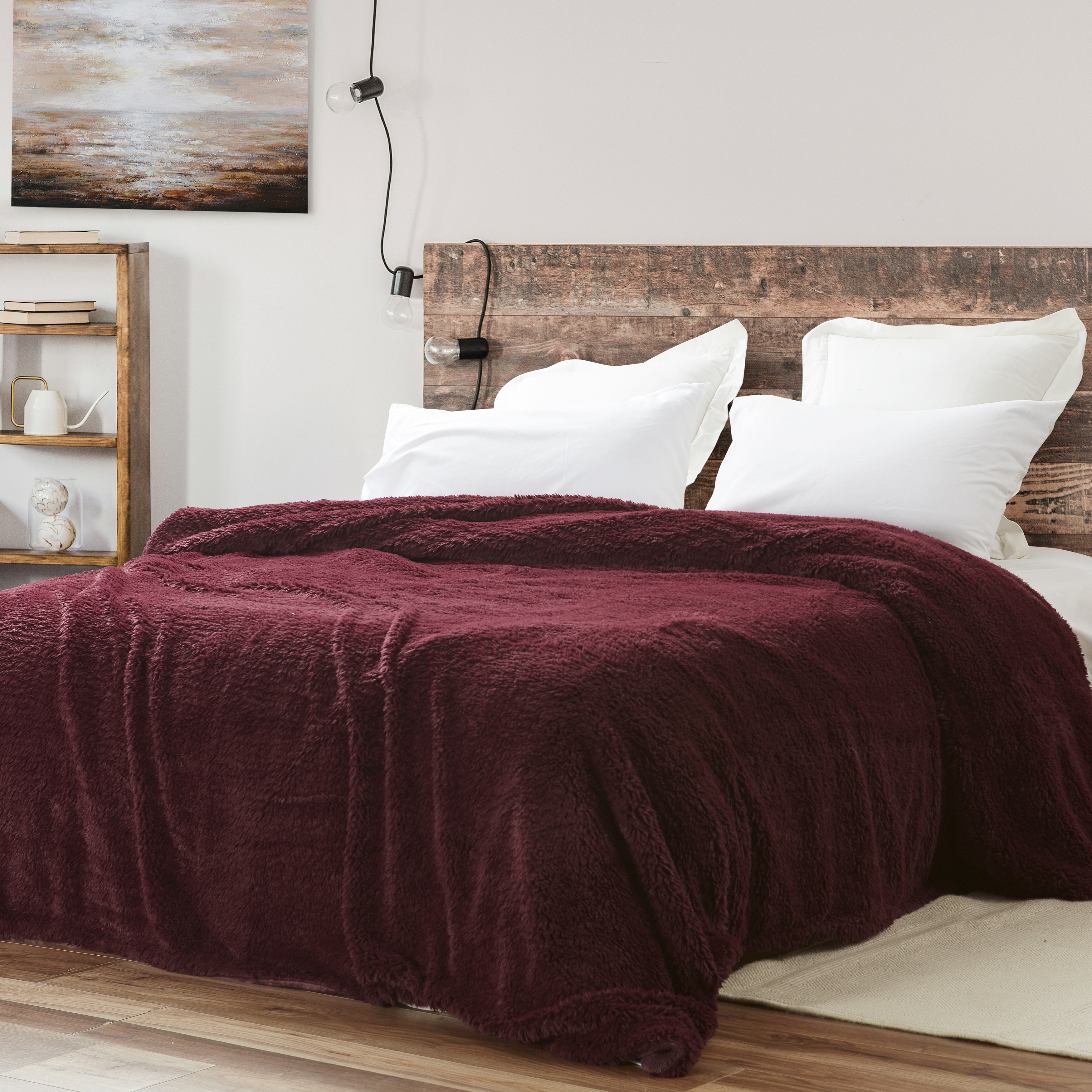 Puts This To Sleep - Coma Inducer® Full Blanket - Burgundy