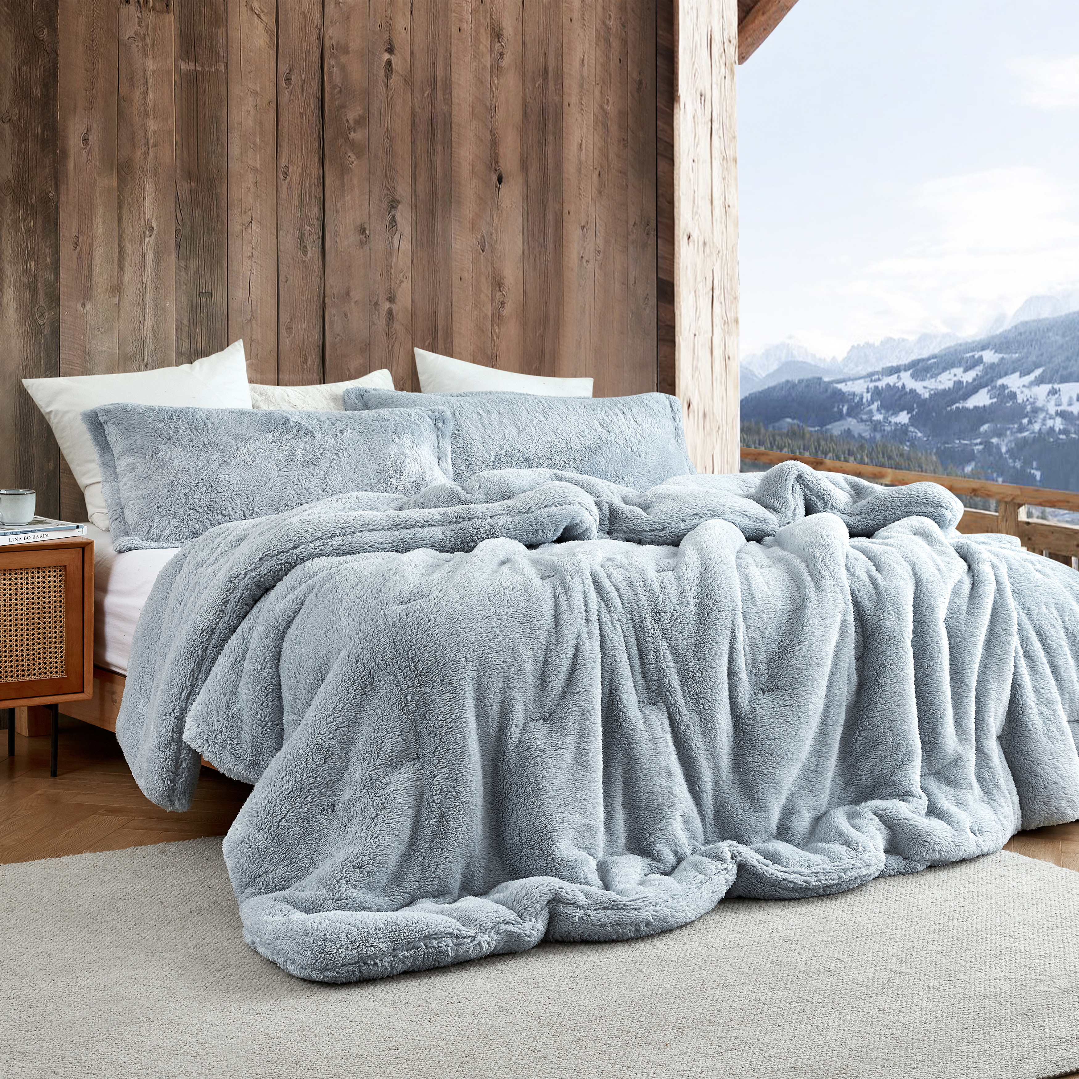 Coma Inducer® Oversized King Comforter - The Original Plush - Frosted Arctic Ice