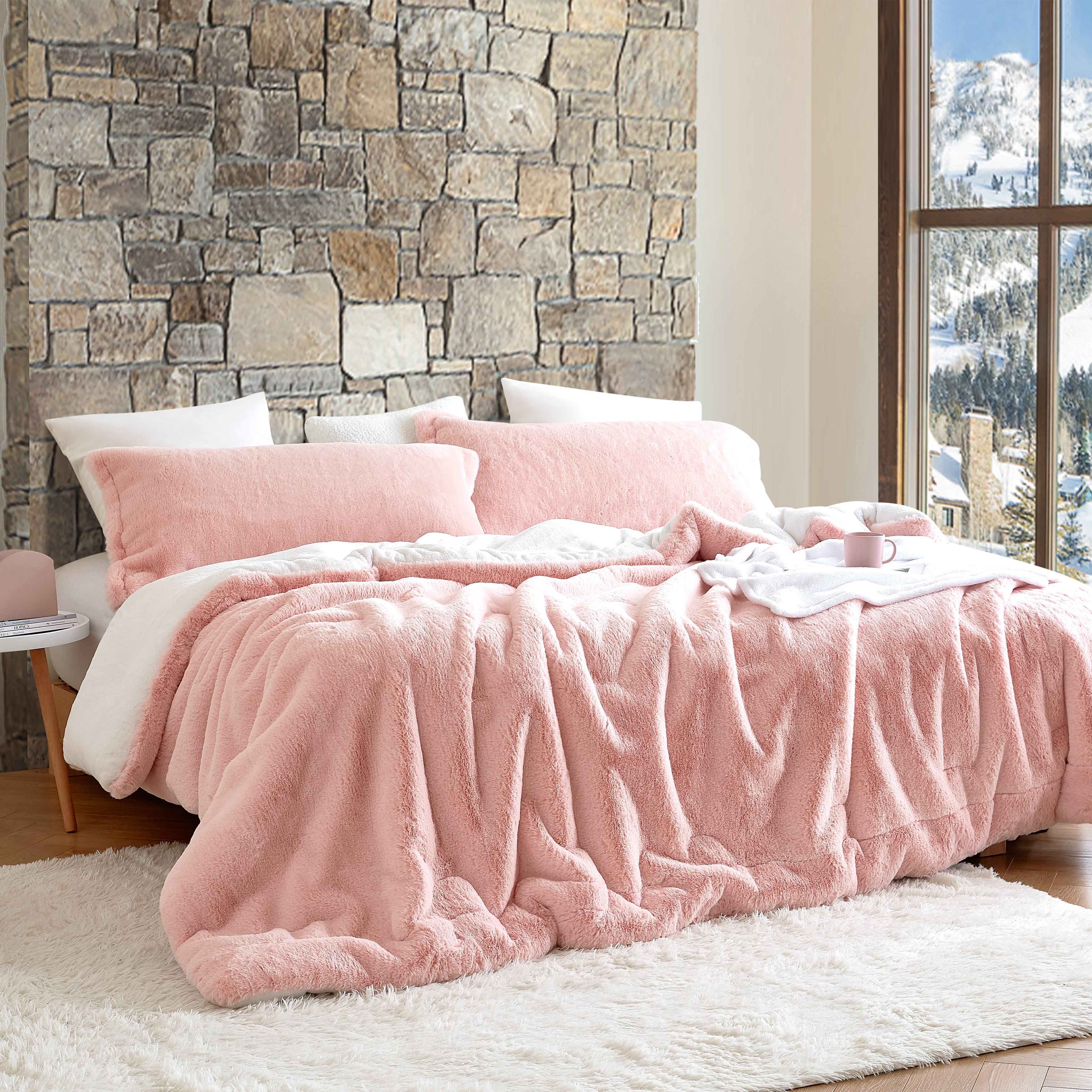Chunky Bunny - Coma Inducer® Oversized Queen Comforter - Rose Quartz