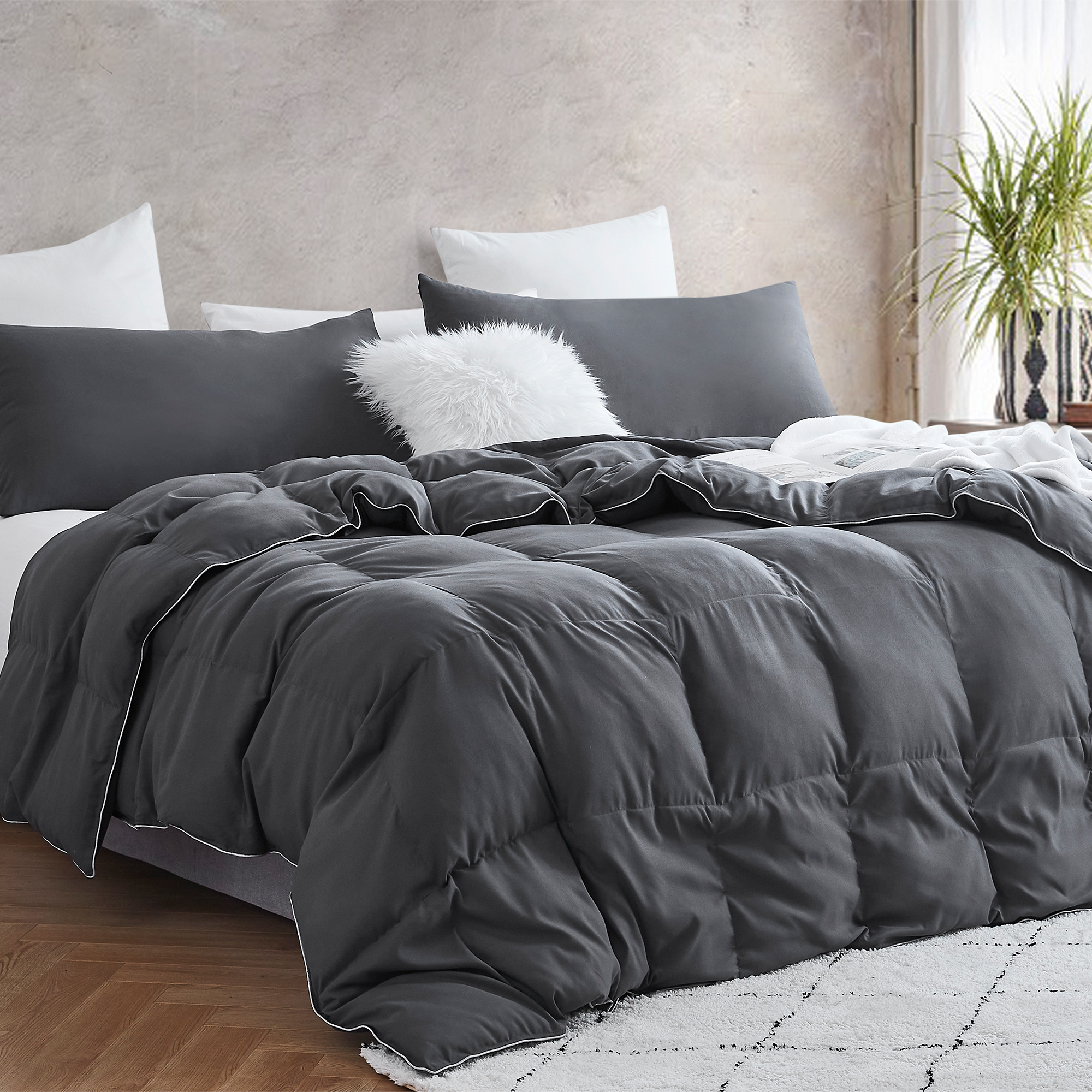 Snorze® Cloud Comforter - Coma Inducer® - Oversized Queen in Faded Black