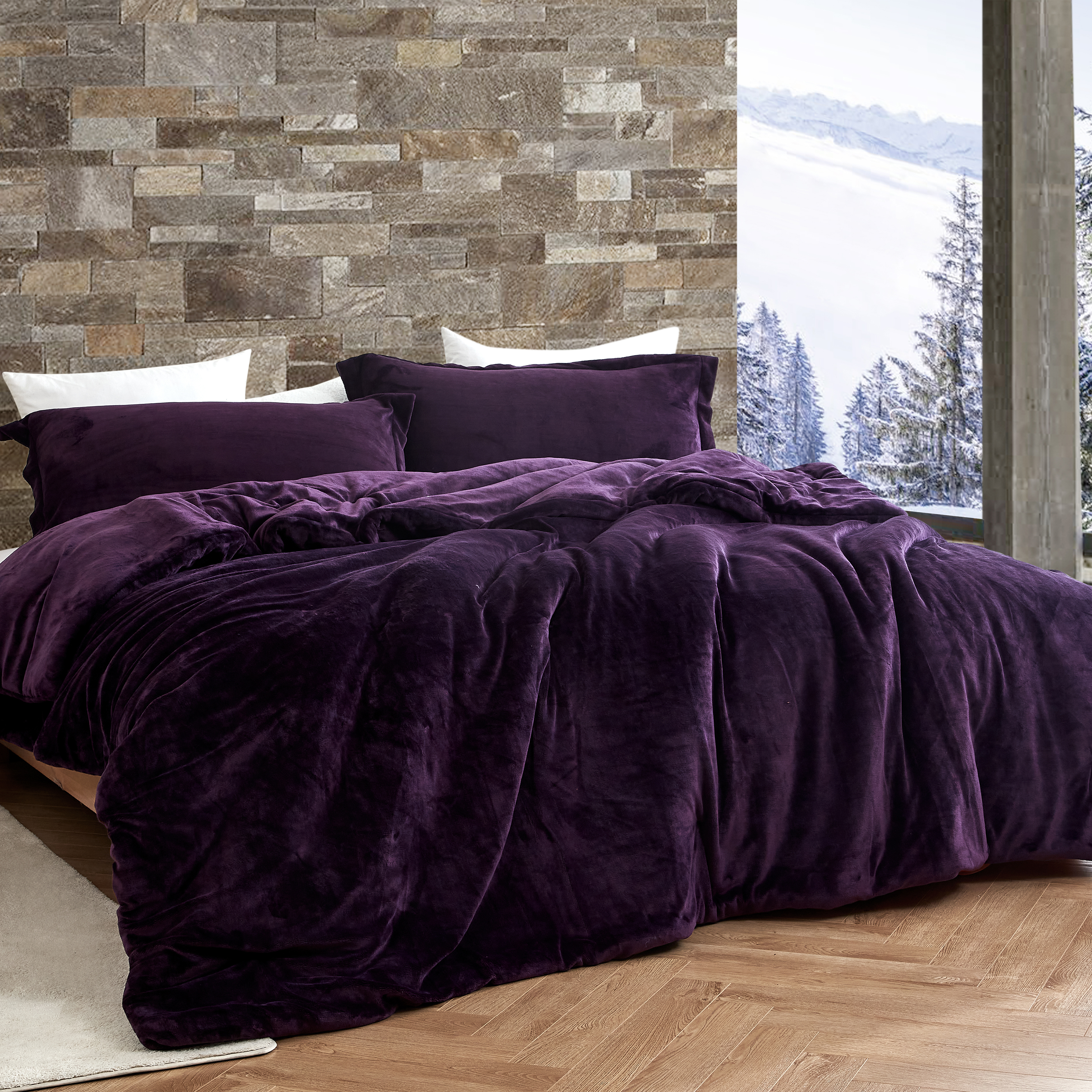 Coma Inducer® Oversized King Comforter - The Original Plush - Midnight Purple