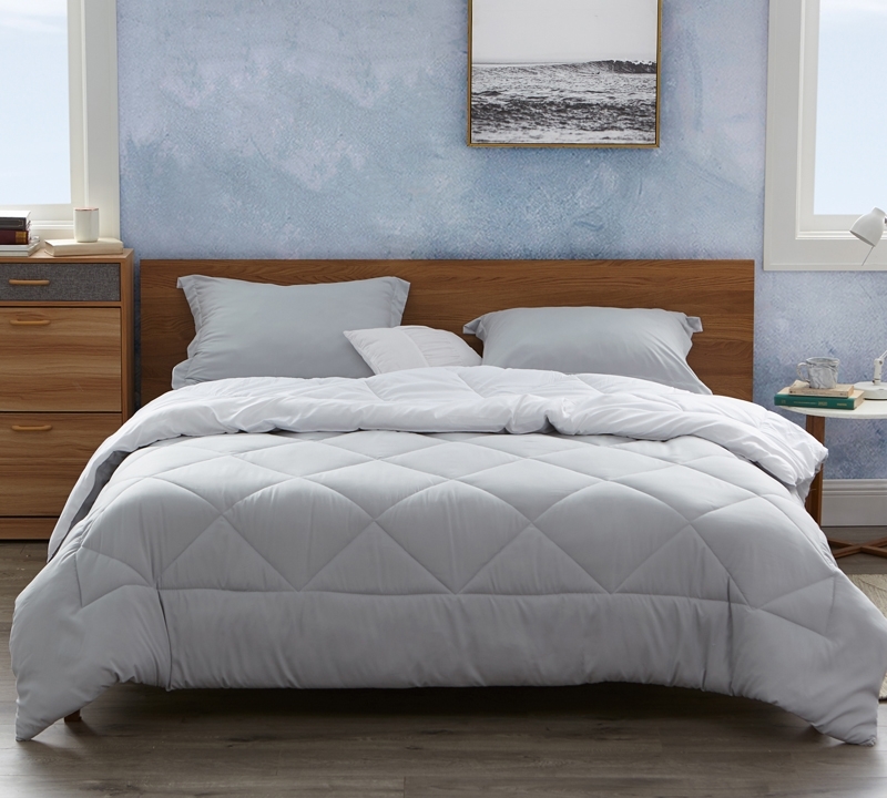 Extra Long and Extra Wide Twin Microfiber Comforter Reversible Twin XL Bedding for Trendy Bedroom Decor Style