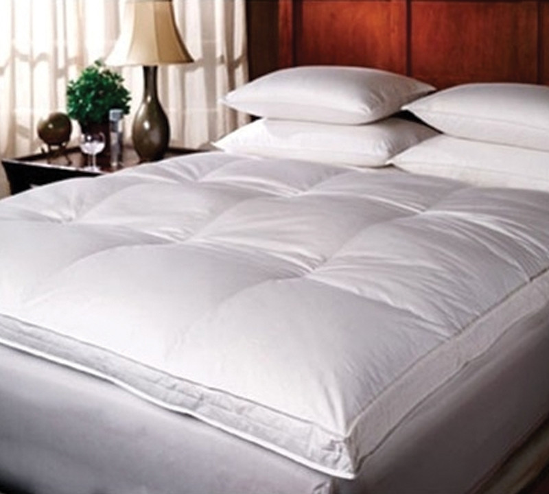 Luxury Down-Top Goose Full Featherbed - Oversized Full XL Bedding