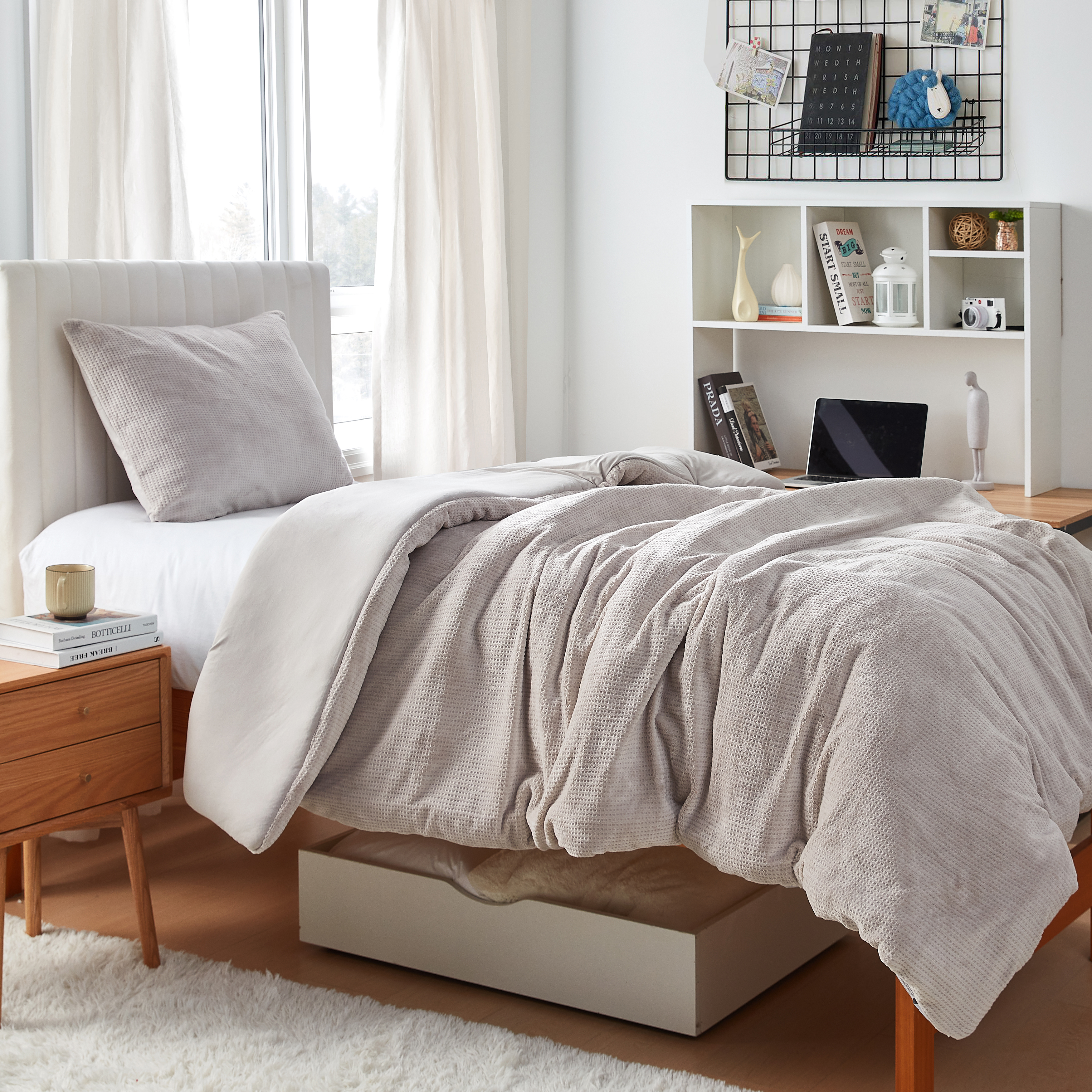 Extra Wide and Extra Long Twin Plush Comforter Coma Inducer Bedding Essential