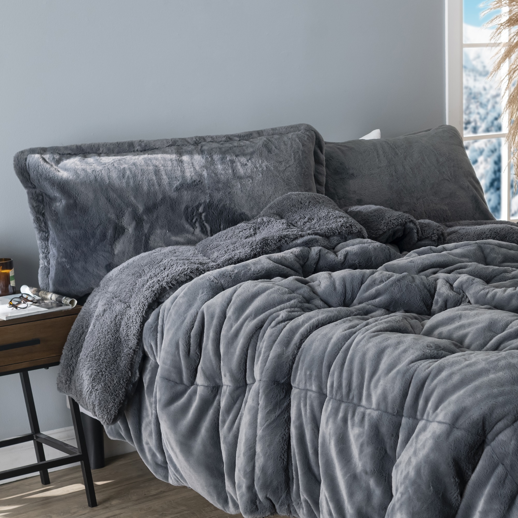 DG OG Chunky Bunny - Coma Inducer® Oversized King Comforter - USA Filled - Steel Gray