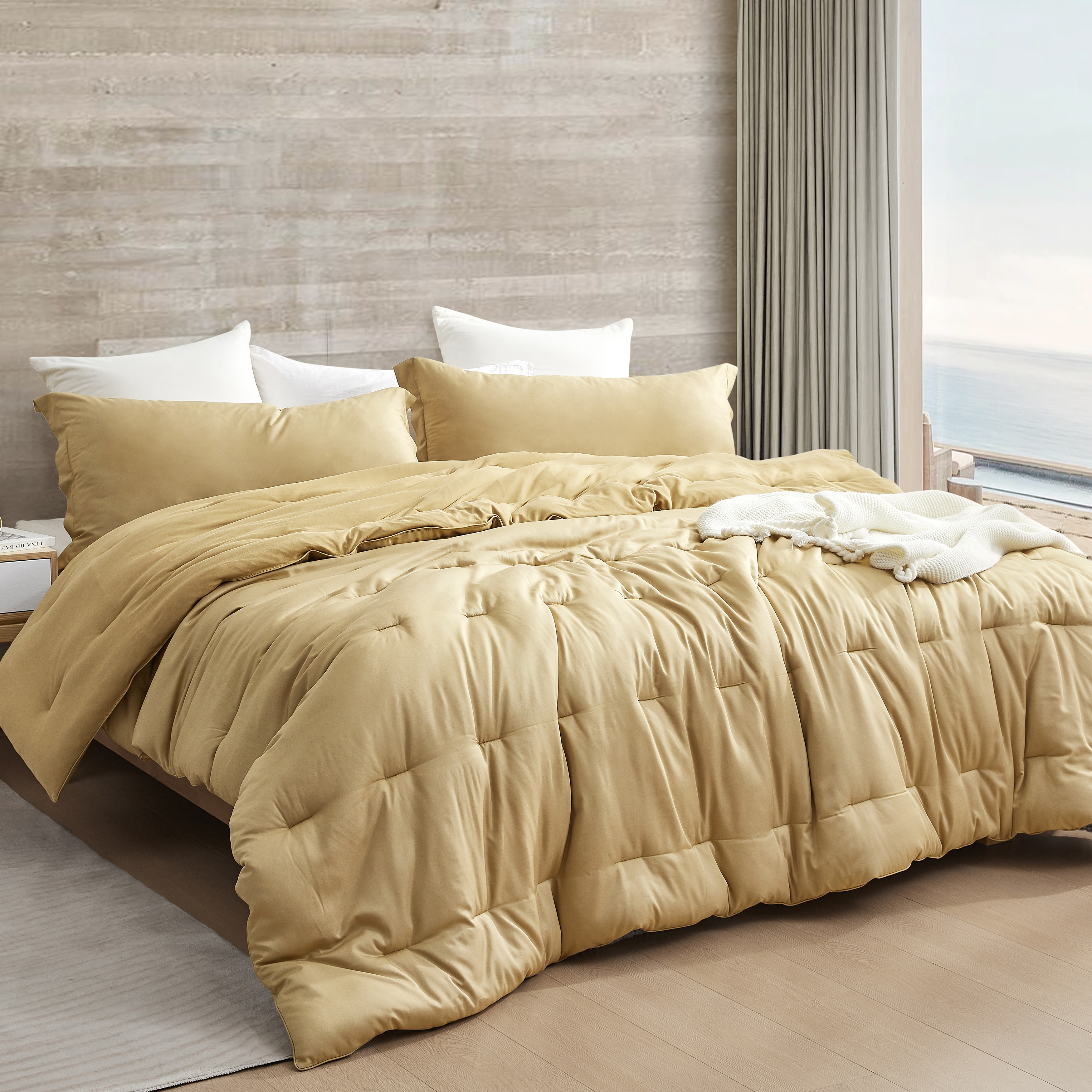 Bamboo Butter - Coma Inducer® Oversized Queen Cooling Comforter - Gold Taupe