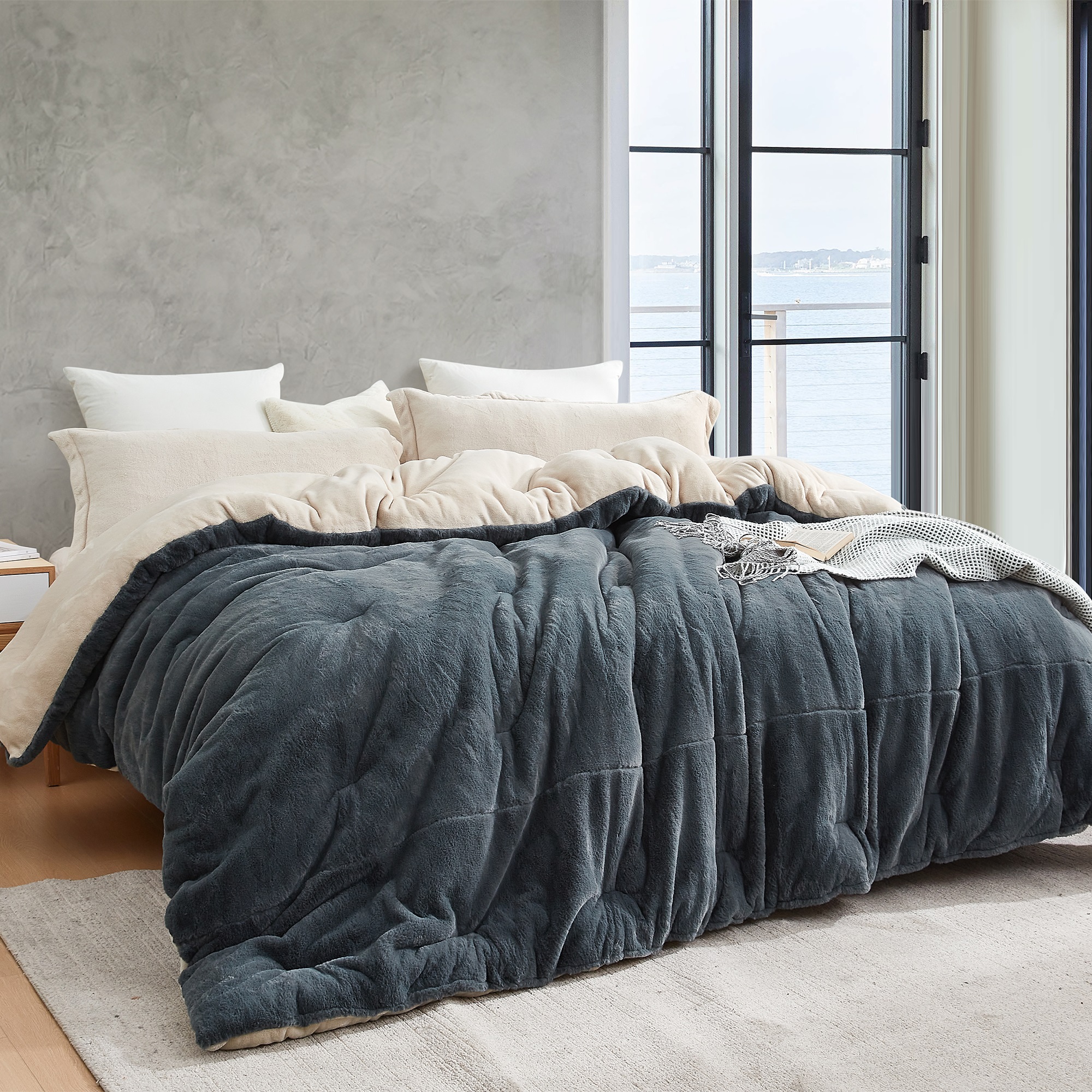 Plumpy Pudgy Portly Chunky Bunny - Coma Inducer® Oversized Queen Comforter - Poppy Seed Birch