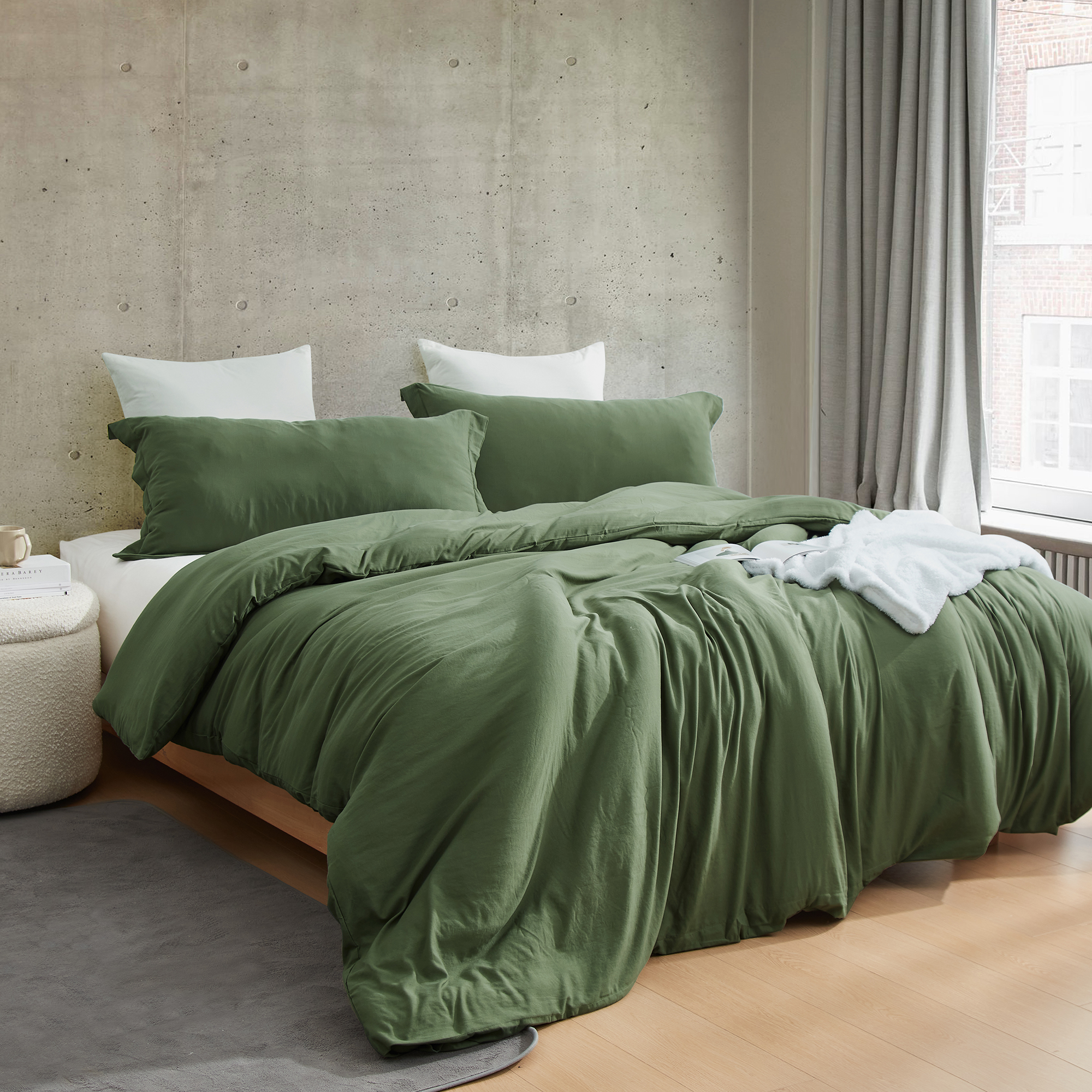 Natural Loft® King Comforter - Hero Green