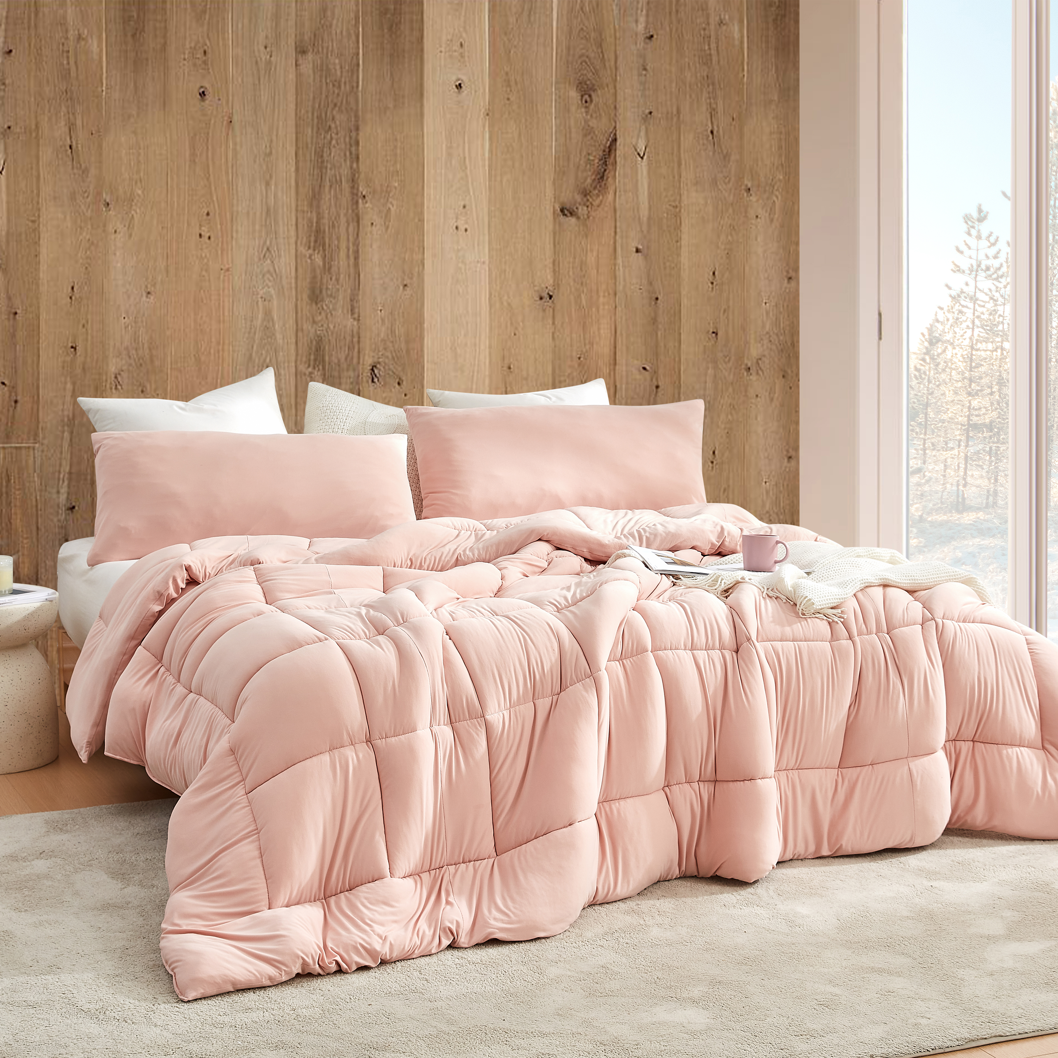 Summertime - Coma Inducer® Oversized Full Comforter - Vintage Pink