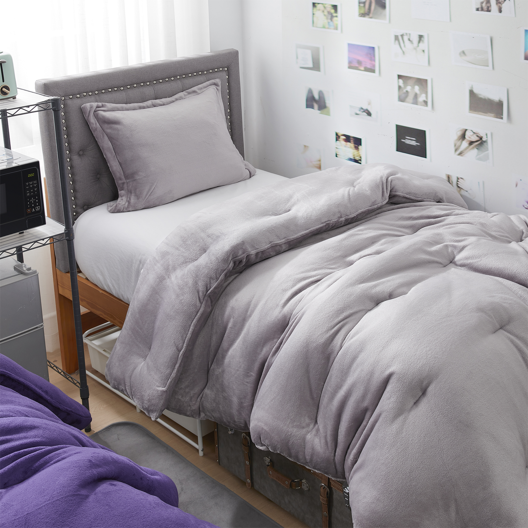 Thicker Than Thick - Coma Inducer® Oversized Twin Comforter - Standard Plush Filling - Opal Gray