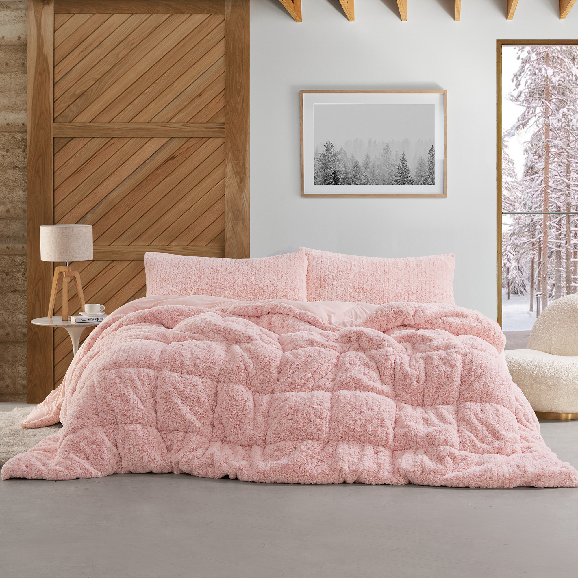 Truth Be Told - Coma Inducer® King Comforter - Rose Taupe