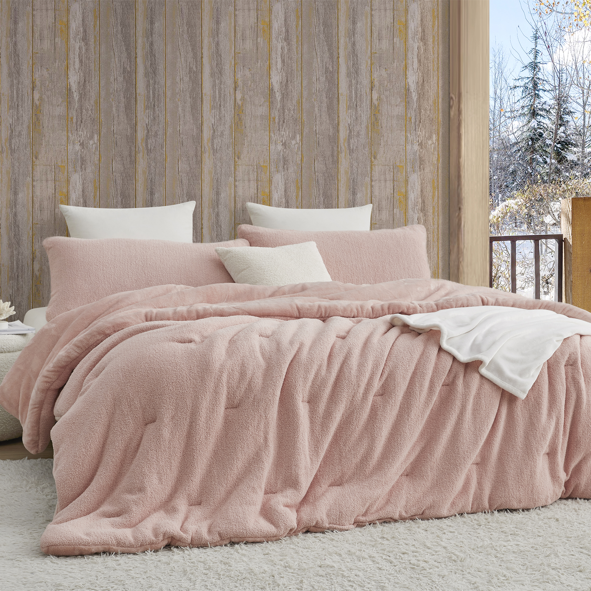 Cardigan Knit - Coma Inducer® Oversized Queen Comforter - Soft Pink