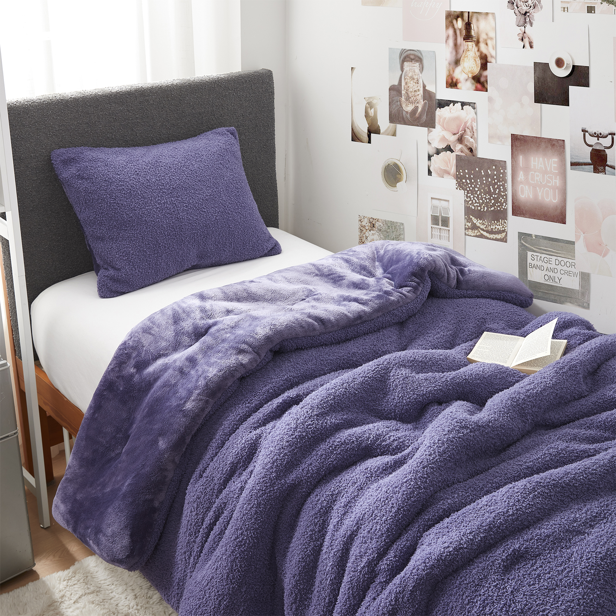 Cardigan Knit - Coma Inducer® Oversized Twin Comforter - Blueberry Purple