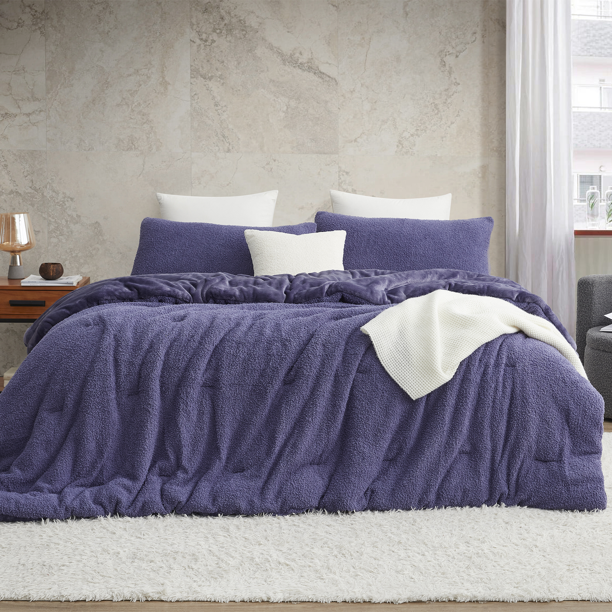 Cardigan Knit - Coma Inducer® Oversized Queen Comforter - Blueberry Purple