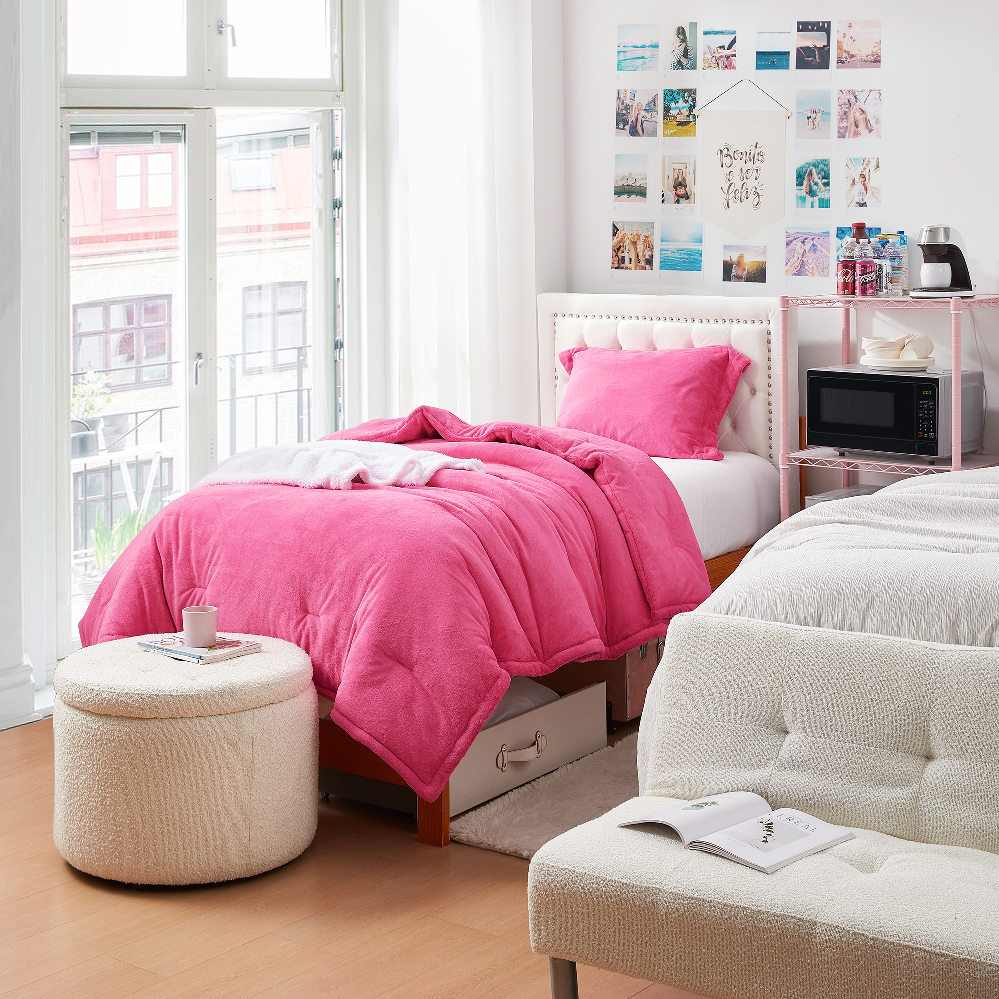 Neon Nights - Coma Inducer® Oversized Twin Comforter - Neon Pink