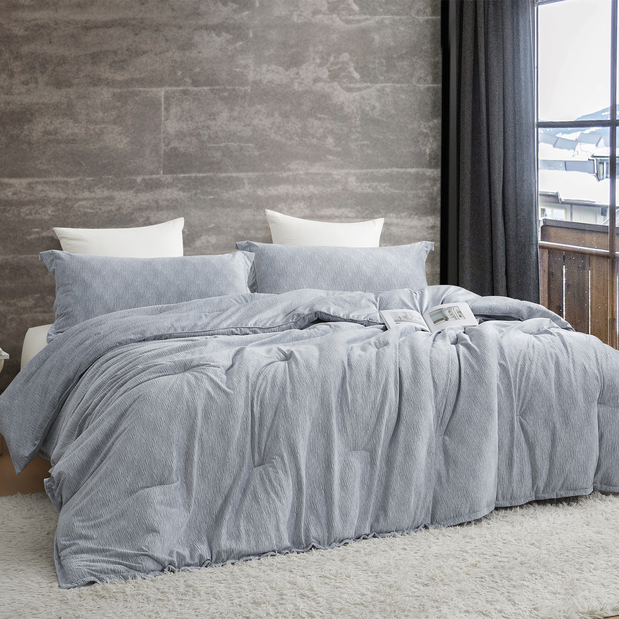 Daydreamer - Coma Inducer® Oversized Queen Comforter - Navy Etch