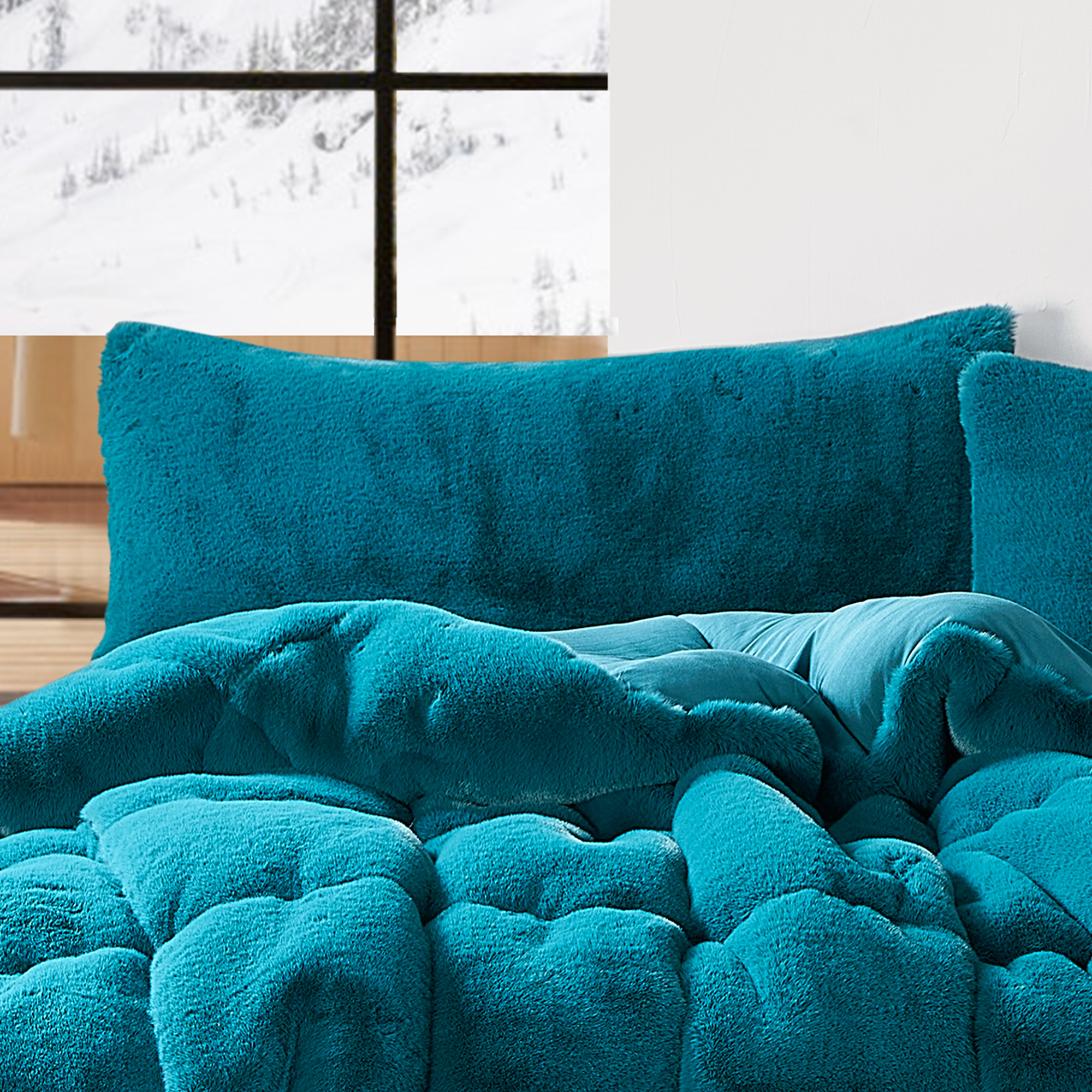 Chunky Bunny Yoga - Coma Inducer® Standard Sham - Real Teal