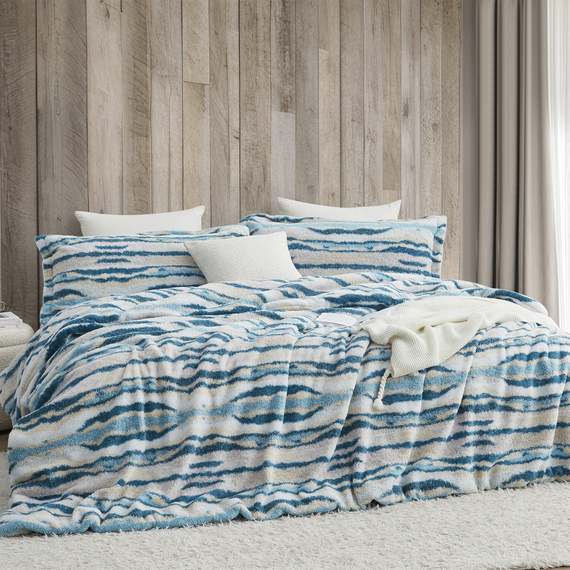 Cozy Rivers - Coma Inducer® Oversized Queen Comforter - Creekside Turquoise