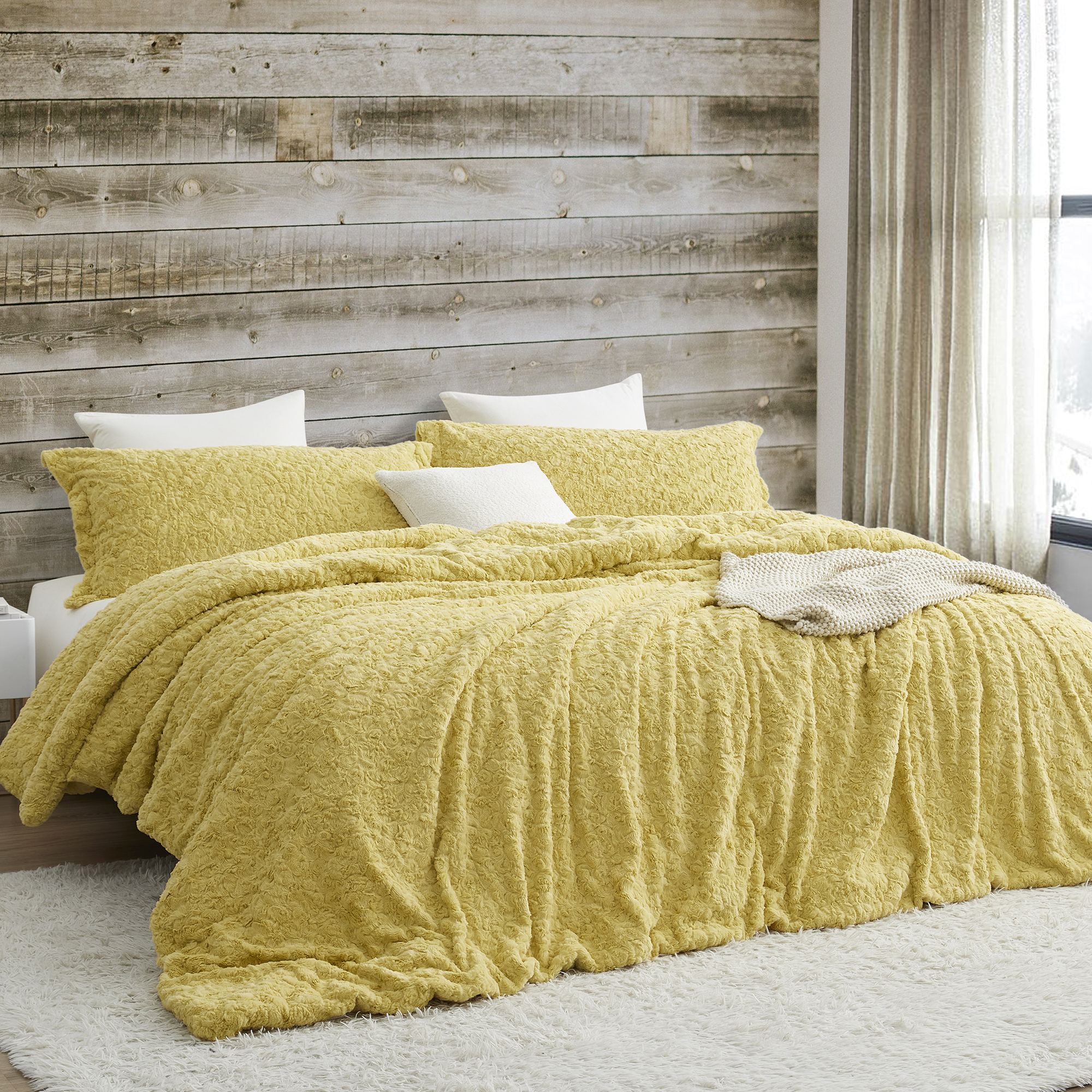 Obsessed - Coma Inducer® Oversized Queen Comforter - Turmeric Yellow