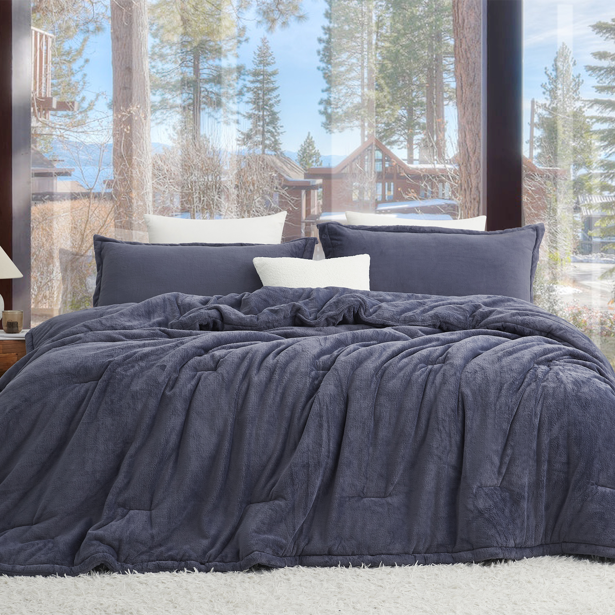 Softer than Soft - Coma Inducer® Oversized King Comforter - Double Plush Indigo Black