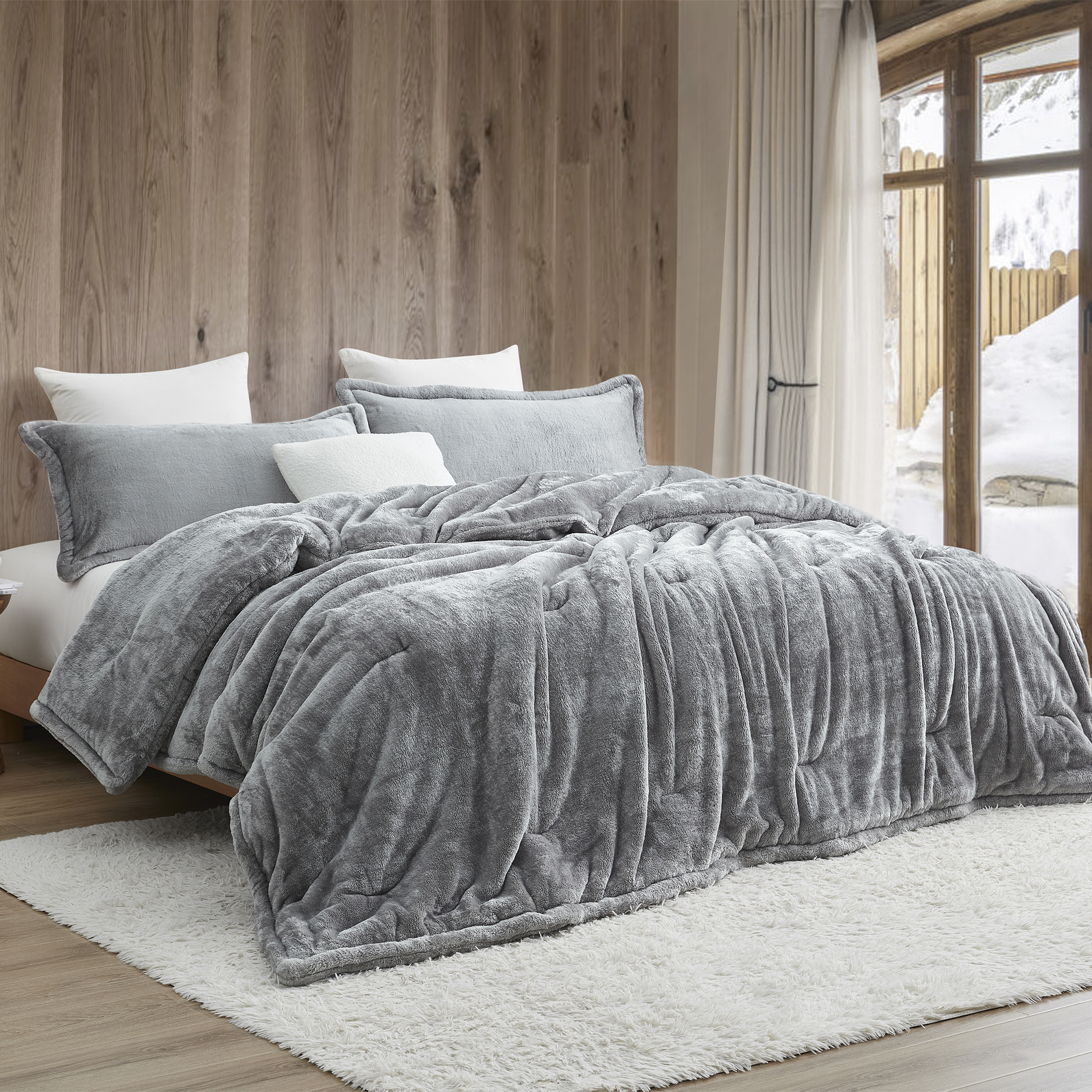 Softer than Soft - Coma Inducer® Oversized Queen Comforter - Double Plush Crystal Gray