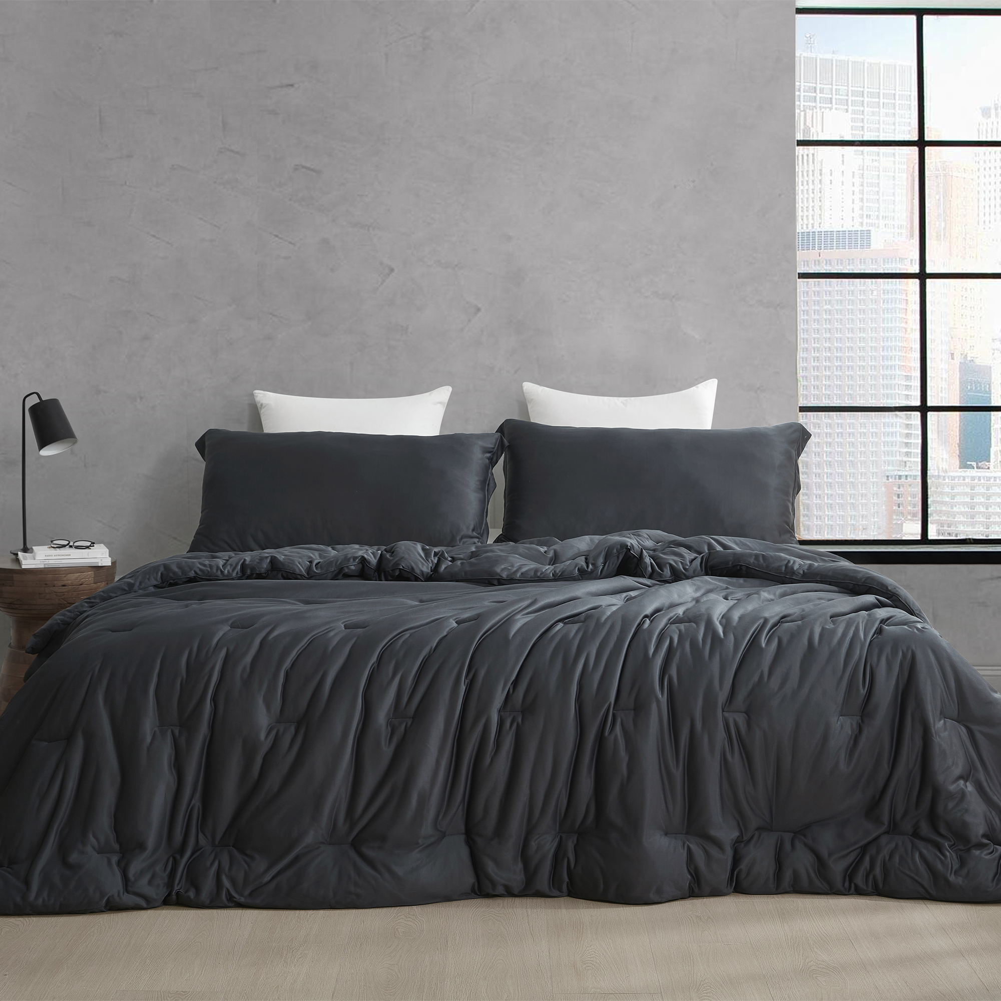 Cool as the Other Side of the Pillow - Coma Inducer® Oversized Comforter -  Black