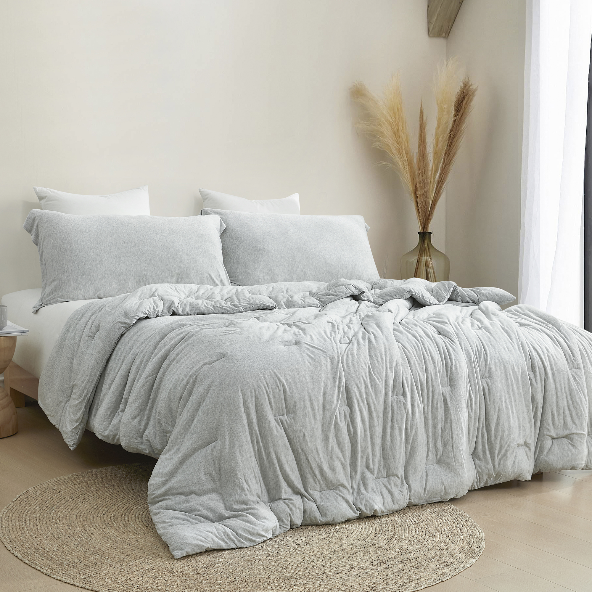 Bamboo Glacier - Coma Inducer® Oversized King Comforter - Frosty Gray