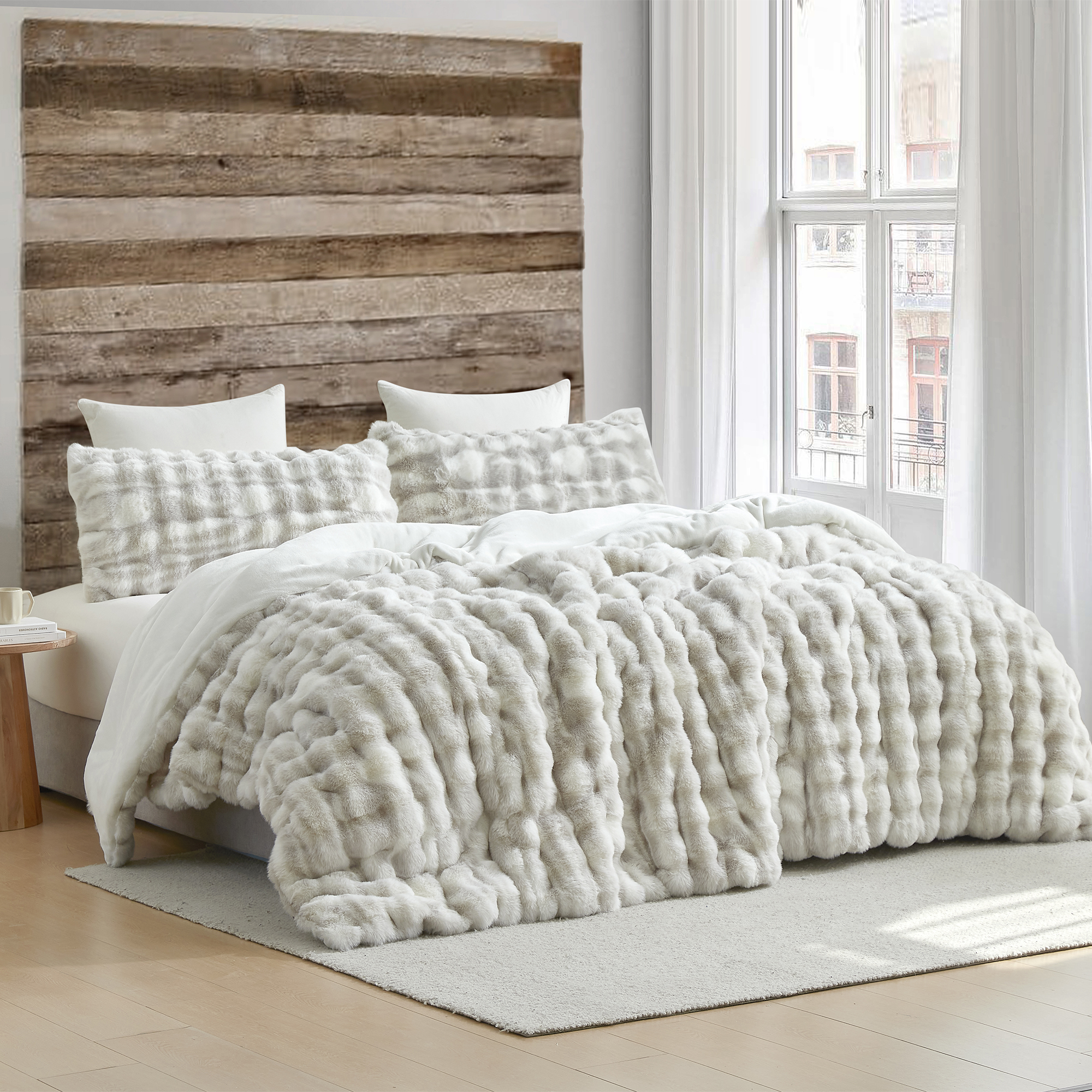 Oh Deer - Coma Inducer® Oversized Queen Comforter - White-Tailed Gray